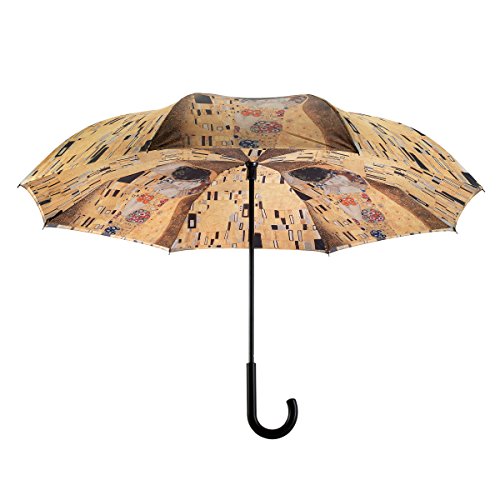 Galleria Reverse Close Umbrella with Klimt Art