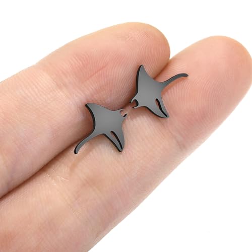 Boucles d'oreilles minimaliste cadeau géométrique rayon manta - 4