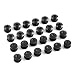 YANYAN MAYALI 24pcs Nero Acciaio Corto Post Chicago Vite Set Testa Croce Perfetta Adatta per Fai da Te Kydex e cyclers Holsters/Clip e Guaine a coltelli