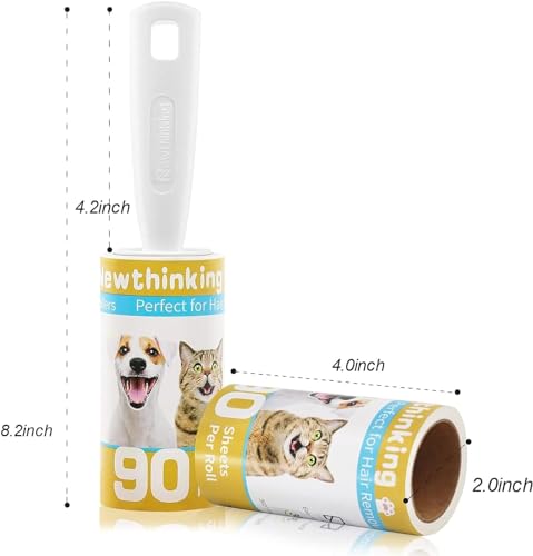 Rodillo para pelo de mascotas Newthinking con 720 hojas pegajosas para sofá y ropa 3