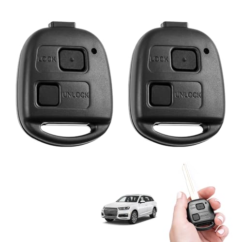 2 Pièces Coque de Clef Compatible avec Toyota Yaris et Lexus, Coque de Clé de Voiture, Coque de Remplacement sans Lame, Compatible avec Modèles Rav4 Yaris...