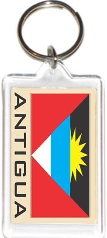 Acrylic KeyChains KeyRings Holders - Americas Grp 1 (3-Pack, Country: Antigua)