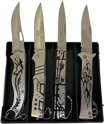 Kit 4 - Canivete Camping Pesca Trilha Presente Lâmina Aço - Para Presente - 1Care - Prime