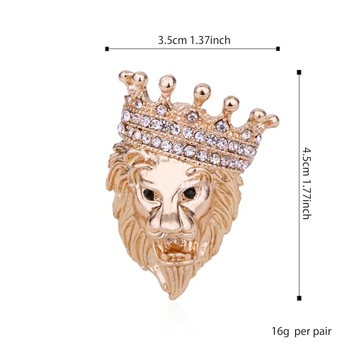 Image of Lion Vintage Men Brooch Pins for Suits Pin Women Brooch Pin Animal Lapel Pin Safety Pin Punk Suit Tie Pin Husband Boyfriend for Valentine's Day Anniversary Birthday Gifts