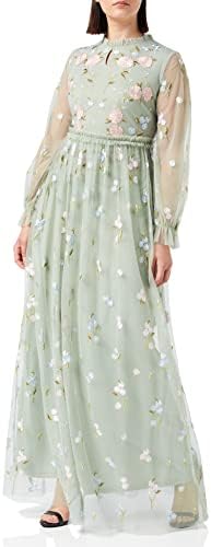 Frock and Frill Women's Frock and Frill Floral Embroidered Dress Holiday  Dress, sage green : Amazon.se: Fashion