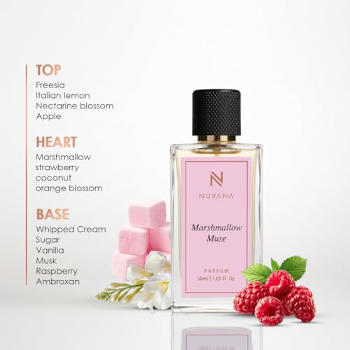 Image of Marshmallow Muse Parfum for Women | Sweet Gourmand Vanilla Fragrance | Long Lasting Luxury Perfume | Premium Floral Fruity Scent for Daily Wear, Date Nights & Special Occasions | 50ml