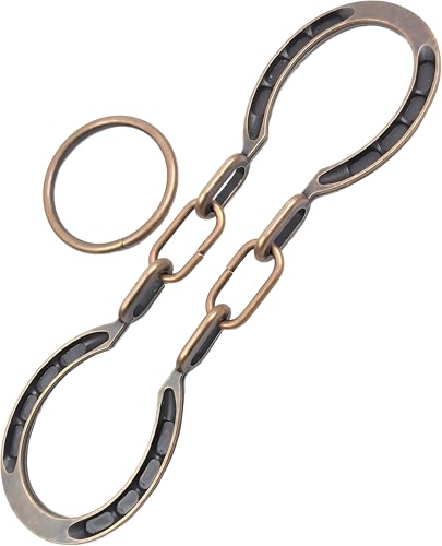 MAGIKON Traditional Brain Teaser, Classical Metal Horseshoe Puzzle (Bronze, Normal)