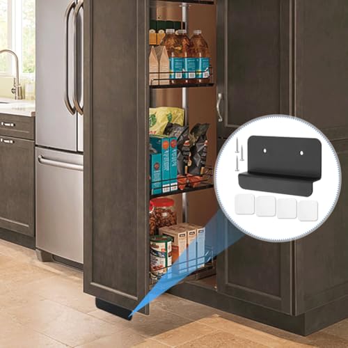 Image of NINEFOX Cabinet Foot Pull for Trash Drawer, Trash Cabinet Foot Pull, Touchless Hands Design for Full Overlay Cabinet Door, with Screws, Double-Sided Adhesive Tapes