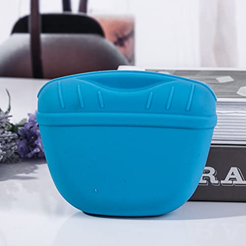 SEIWEI Bolsa de silicone para petiscos para cães, cinza/preto/azul/vermelho/verde recipiente de trei