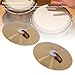 16 Inch Hand Cymbals, 1 Pair Traditional Finger Marching Cymbals, Gong Band Rhythm Beat Musical Instrument for Child Adult Performance