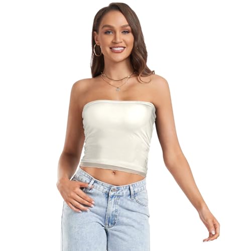 Amooorous Vecchio Pizzo Tinta Unita Puro Plain plus size Donne Tubo Top Con Mesh Donne Sexy Senza Spalline Scava Fuori Top Top Canottiera per Teen Nursing Brasier Senza Spalline Para Senos Grandes L