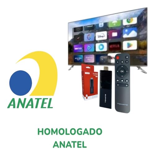 Tomate TV Stick Android, Dongle HDMI 4K com Controle Remoto, Streaming de Mídia