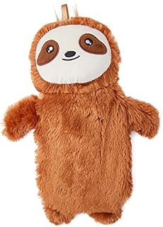 CityComfort Hot Water Bottle with Cover - Fun 3D Super Soft Fleece Plush Cover Will Keeps Warm for A Long Time - Natural Rubber 1 Litre - UK Safe Tested and Durable (Sloth)