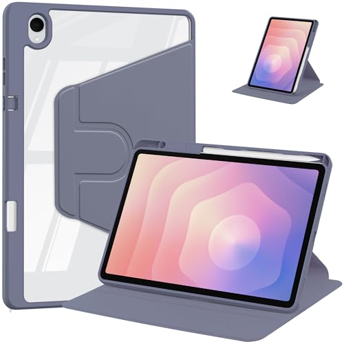 Étui rotatif Samsung Galaxy Tab A7 10.4 violet avec porte-crayon