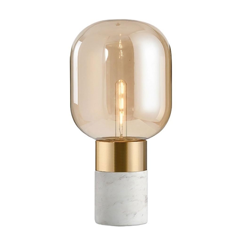 Lampada da Tavolo in Vetro Creativo Nordico Comodino for Camera Letto Bar Moderna in Marmo for Ristorante