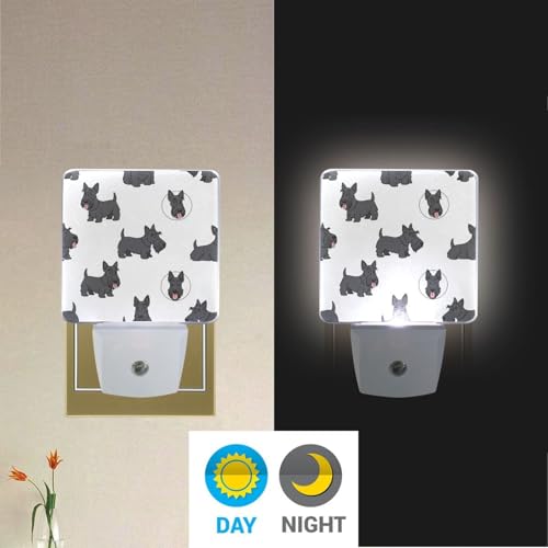 Lámpara nocturna LED para niños Aslsiy perro Terrier escocés miniatura 5