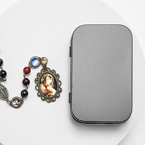 Seven Sorrows of Mary Rosary Chaplet 8mm Agate Beads Catholic Jewelry Necklace for Women Men3