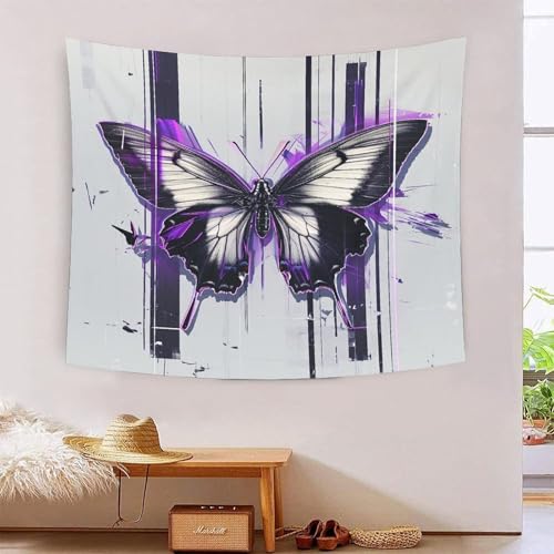 Poster mural papillon 3D tapisserie de chambre polyester rideau déco et drap de plage