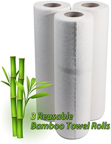 ESB Bamboo Towels - Industrial Strength Machine Washable Bamboo Towel Rolls (3)