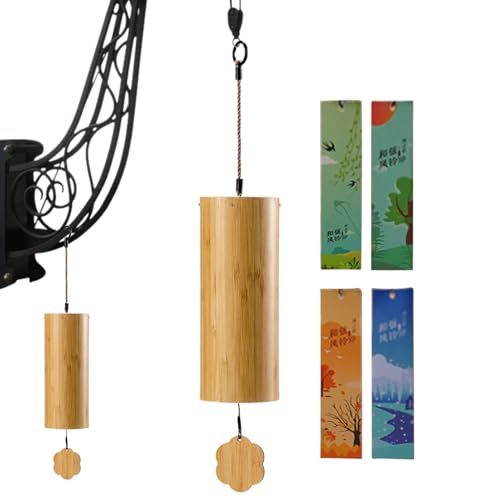 Sollee Timbre para Puerta - Campanilla De Apertura De Puerta 8 Tonos,Artesanal Decoración Sonora para Casa Jardín Terraza Entrada Negocio