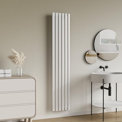 [neu.haus] Termosifone da Parete Radiatore Design Riscaldamento ad Acqua Calda Termoarredo a Pannello Singolo con Elementi Tubolari 180 x 36 cm - Bianco