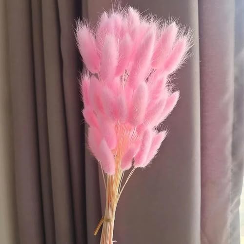Pampas Grass Decor Tall, 80 piezas flores secas rosas miniatura 1