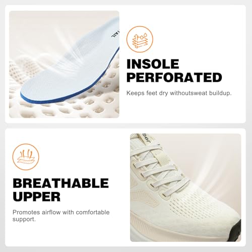 Image of Womens Wide Slip On Walking Shoes with Cushioned Arch Support Lightweight Comfort Orthopedic Sneakers for All Day Standing