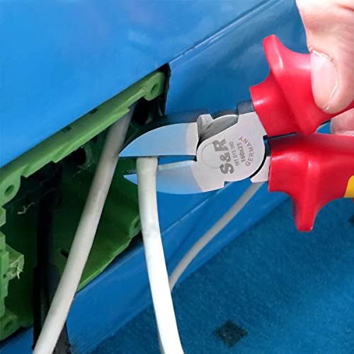 S&R VDE Insulated Diagonal Side Cutter 160mm – 1000V Rated Wire Cutting Pliers | VDE-Tested for Electrical Work 5 S&R VDE Insulated Diagonal Side Cutter 160mm – 1000V Rated Wire Cutting Pliers | VDE-Tested for Electrical Work - Image 5