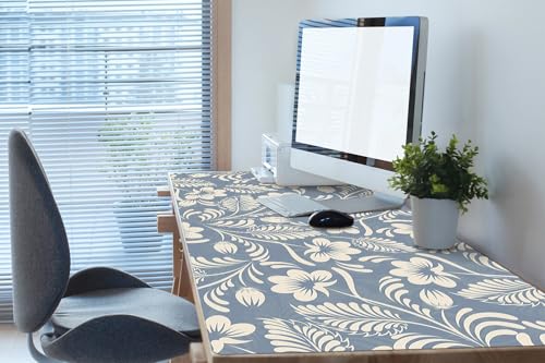 Protection de bureau 120x60 cm en vinyle PVC lavable bords arrondis