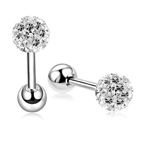 20G Earrings With Screw On Backs For Little Girls Hypoallergenic Stud Earring Twist Back Set Women Sensitive Ears Tragus Cartilage Fashion Jewelry Zhiyaor #TOP3