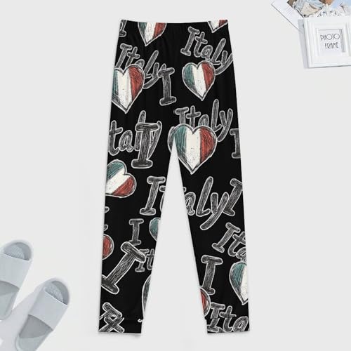 I Love Italy Italian Men's Pajama Bottoms Sleep Lounge Soft Comfy Pants Sleepwear4