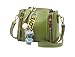 Produktbild BORKE PU Leder Waterproof Praktischer Messenger Bag Tasche Einkaufen Handbag Elegant Moderner Kuriertaschen Frauen Einfarbig Einfach Messenger Bag Umhängetasche Damen Handtaschen (Grün)