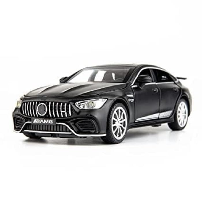 Image of BlackZone 1:32 Compatible for Mercedes AMG Benz GT63 Toy Car Metal Pull Back Diecast Car with Openable Door and Sound Light, Gifts Toys for Kids (Black)