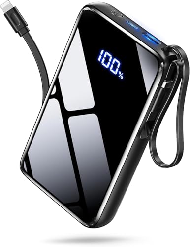 Amazon | 【ケーブルの持ち運び不要】モバイルバッテリー 22000mAh 大