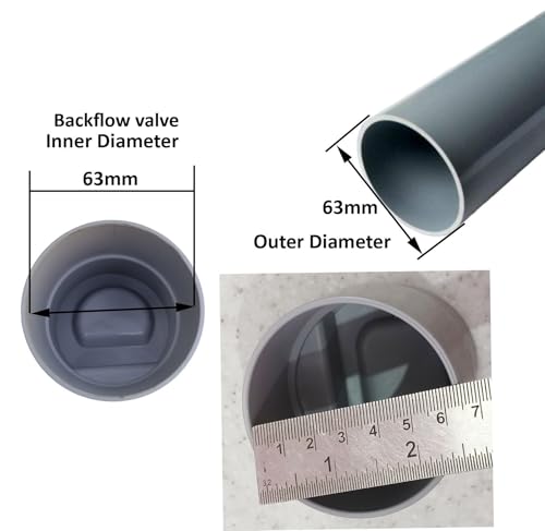 Image of ESEKSAFAR 1pc PVC Drain Pipe cap /PVC Backflow Mosquito Tank Pvc Pipe Flap Gate Valve non Return Valve for Outer diameter pipe fitting (2 inch PVC Pipe(63mm))