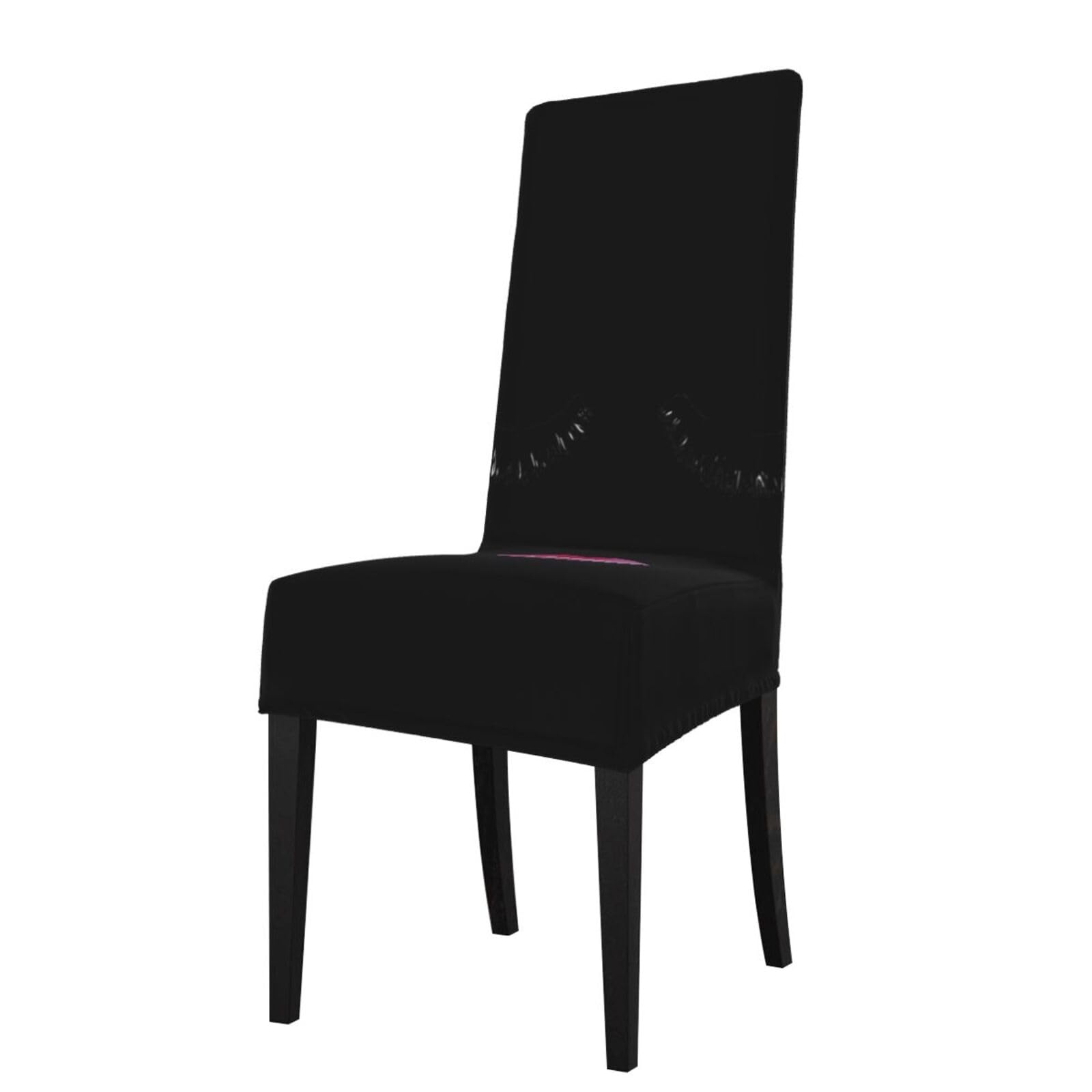 Hjfczh Black Eyelash Lips Prints Dining Chair Throw Covers – Stretchy Spandex Furniture Layers For Refreshing Your Space - No Ironing Needed
