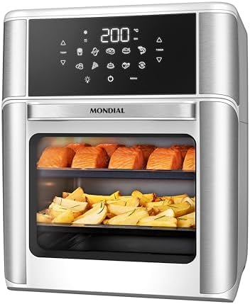 MONDIAL Fritadeira Air Fryer Forno Oven 12L, Branco/Inox, 2000W, ...