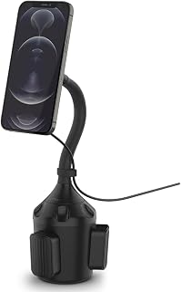 Spigen OneTap Pro (MagFit) Designed for MagSafe Wireless Car Charger Cup Holder Mount Compatible with iPhone 15 Pro Max, 15 Pro, 15 Plus, 15, 14, 13, and 12 Series