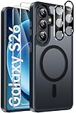 ivencase 5 in 1 Magnétique Coque pour Samsung Galaxy S26 5G avec 2 Verres Trempés et 2 Caméra Protecteur, Compatible MagSafe, Dos Anti Rayures Étui Antichoc TPU Bumper Housse Samsung S26 6,3