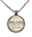 Collier pour amateur de livre « Never go to Bed Alone » – Bijoux de lecture – Collier ou porte-clés – Cadeau amusant pour un professeur de bibliothèque