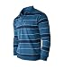 Produktbild Humy Herren Langarm Sweatshirt, Gestreifte Blousonshirts, Pullover, Poloshirts aus Baumwoll-Mix (M bis 3XL) (M, [M2] Türkis)