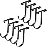 Storage Hook Accessory for Ceiling Rack Add-On Flat Bicycle Hook, Bike Hanger Mount (8, Black)