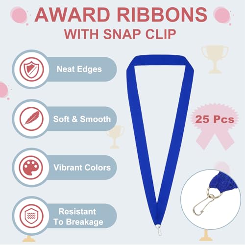 Lanières de médaille en polyester bleu PATIKIL pour compétitions