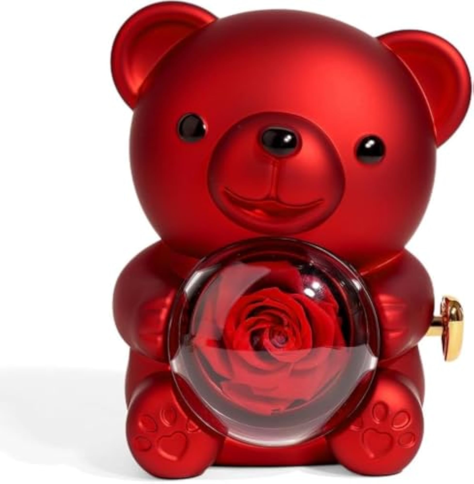 Red Bear Box Eternal Flowers Rose Birthday Gifts
