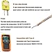 K-Type Thermocouple Probe - High Accuracy Temperature Sensor with 1M and 3M Fiberglass Cable, -58°F to 899°F (-50°C to 482°C) Range, Fast <2s Response, Compatible with Type-K Measuring Devices