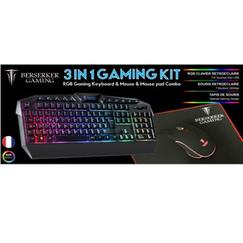 BERSERKER GAMING GX-800 (3EN1) Clavier - Souris - Tapis RGB Backlight Thor