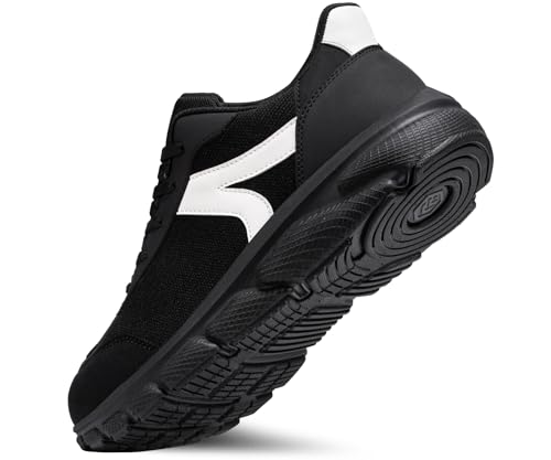 Image of LARNMERN Slip On Steel Toe Work Shoes Men's Slip Resistant Safety Sneaker Lightweight Comfortable Shoe