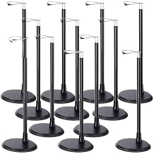Yaocom 12 Pcs Adjustable Doll Stand Display Holder for 14 to 18 Inches Action Figure Stands with Expandable Waist Wire Bracket Support Dolls Display Rack for Home Shop Birthday PartyBlack