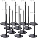 Yaocom 12 Pcs Adjustable Doll Stand Display Holder for 14 to 18 Inches Action Figure Stands with Expandable Waist Wire Bracket Support Dolls Display Rack for Home Shop Birthday Party(Black)