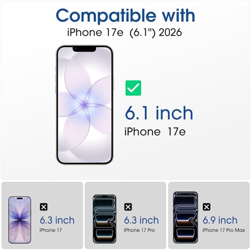 Image of amFilm OneTouch for iPhone 17e Screen Protector 6.1'' Tempered Glass